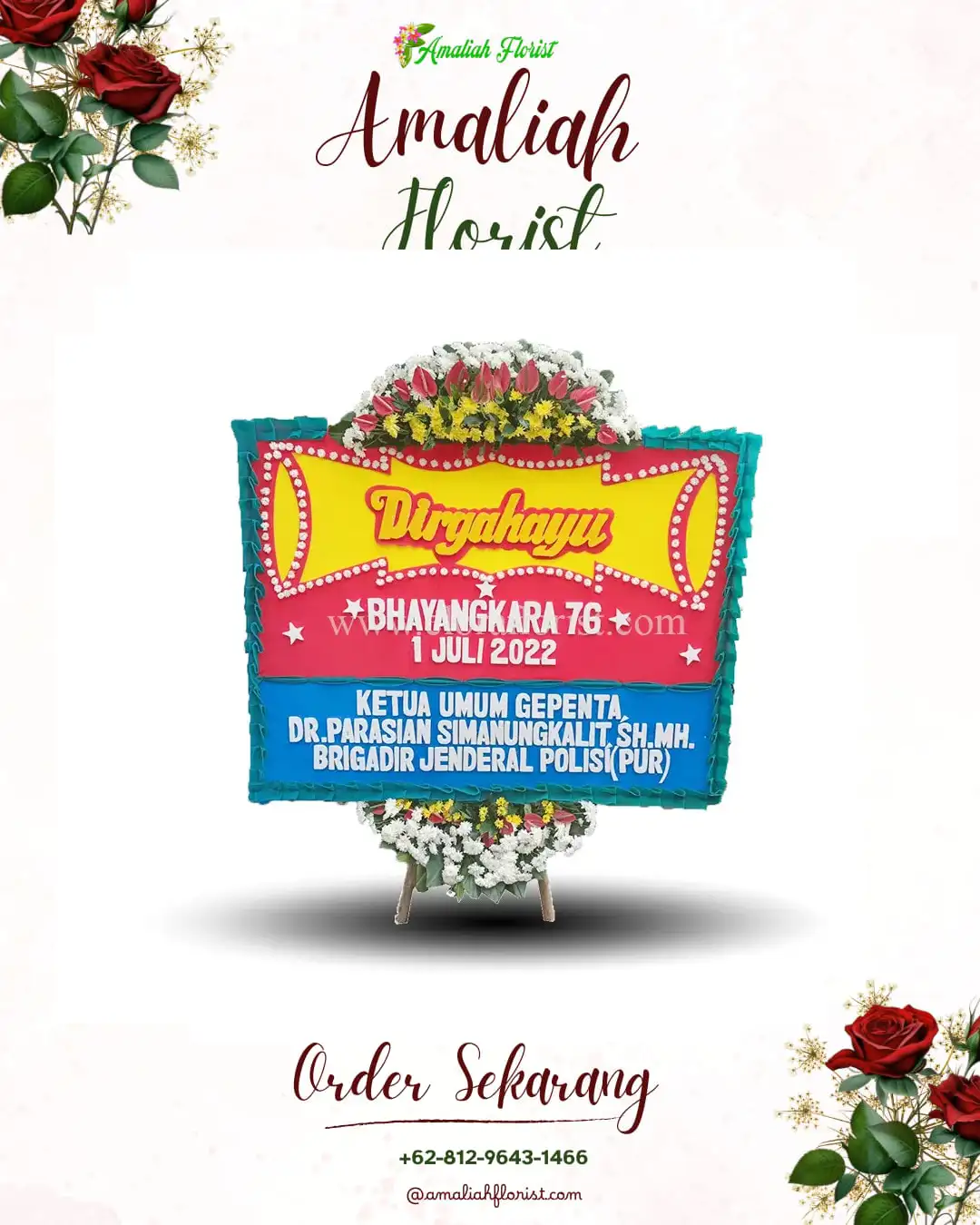 Papan Bunga HUT Ulang Tahun Lemong